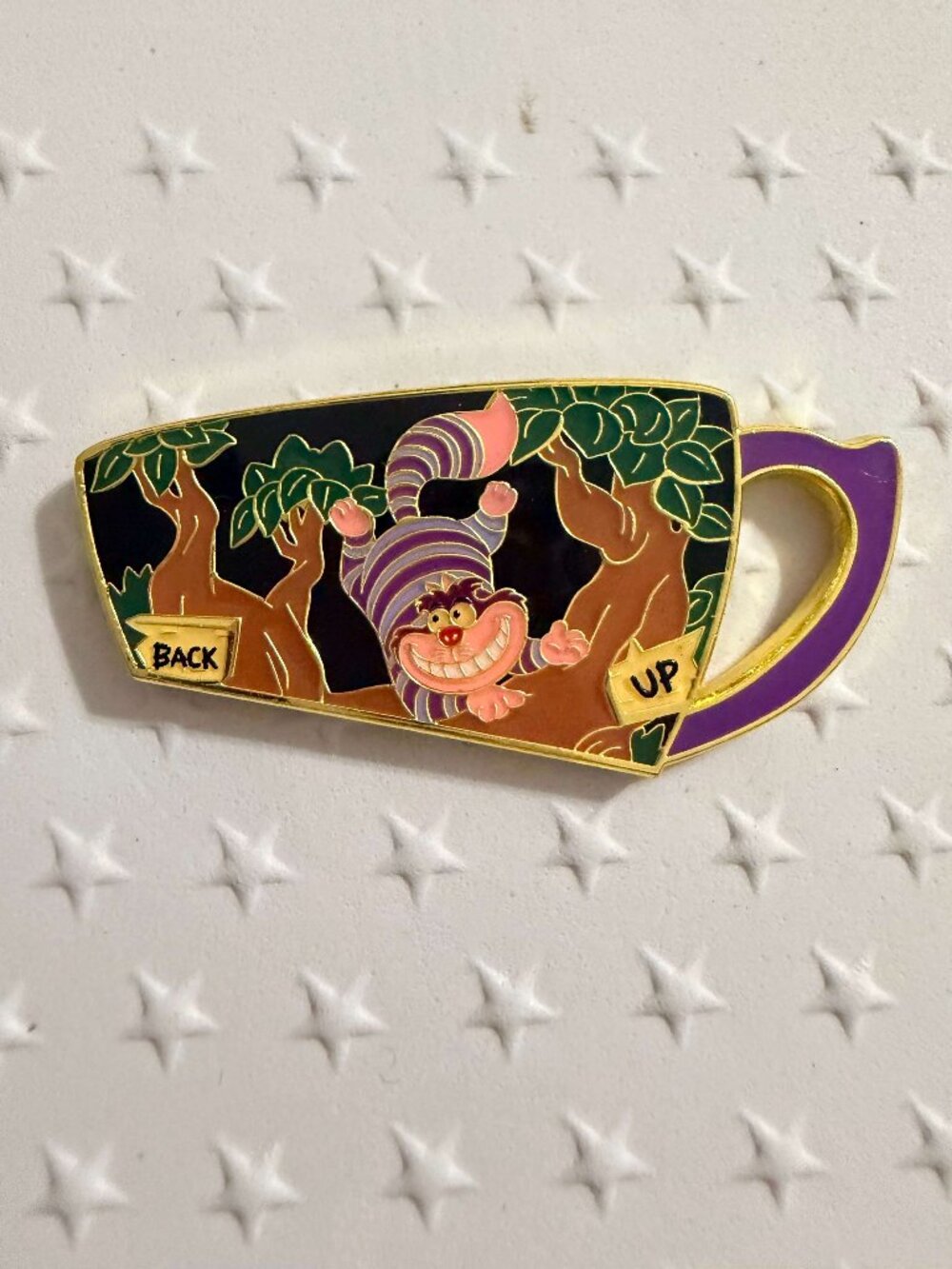 Loungefly Chesire Cat Disney Alice in Wonderland Tea Cup Puzzle BoxLunch Pin